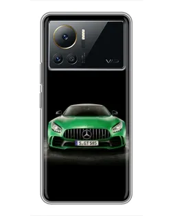 Чехол для Infinix Note 12 2023 с картинкой «Mercedes — неоновый лого»