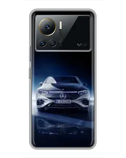 Чехол для Infinix Note 12 2023 с картинкой «Ночной Mercedes EQ»