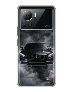 Чехол для Infinix Note 12 2023 с картинкой «Mercedes в дыму»