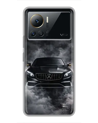 Чехол для Infinix Note 12 2023 с картинкой «Mercedes в дыму»