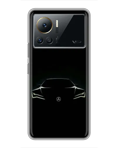 Чехол для Infinix Note 12 2023 с картинкой «Mercedes — силуэт авто» Чехол для Infinix Note 12 2023 с картинкой «Mercedes — силуэт авто»