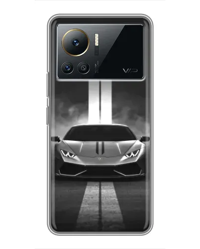 Чехол для Infinix Note 12 2023 с картинкой «Lamborghini симметрия дорог»