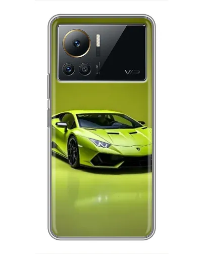 Чехол для Infinix Note 12 2023 с картинкой «Салатовый Lamborghini Huracan»