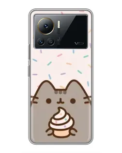 Чехол для Infinix Note 12 2023 с картинкой «Пушин с кексом»