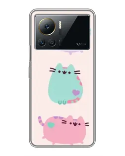 Чехол для Infinix Note 12 2023 с картинкой «Pusheen трио»