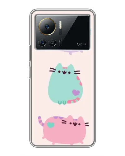 Чехол для Infinix Note 12 2023 с картинкой «Pusheen трио»