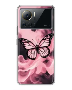 Чехол для Infinix Note 12 2023 с картинкой «Бабочка в дыму»