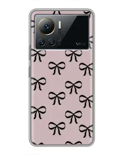 Чехол для Infinix Note 12 2023 с картинкой «Черные бантики»