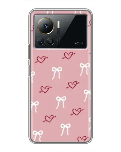 Чехол для Infinix Note 12 2023 с картинкой «Сердца и банты» Чехол для Infinix Note 12 2023 с картинкой «Сердца и банты»