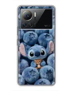 Чехол для Infinix Note 12 2023 с картинкой «Стич и голубика»