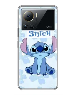 Чехол для Infinix Note 12 2023 с картинкой «Stitch среди цветов»