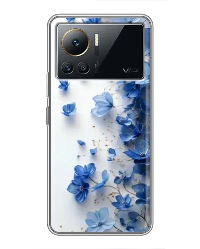 Чехол для Infinix Note 12 2023 с картинкой «Голубой цветочный каскад»