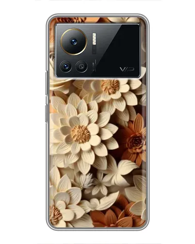 Чехол для Infinix Note 12 2023 с картинкой «Бежевый флористический декор»