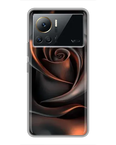 Чехол для Infinix Note 12 2023 с картинкой «Шелковая черная роза»