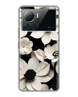 Чехол для Infinix Note 12 2023 с картинкой «Объемные белые цветы»