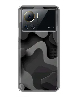 Чехол для Infinix Note 12 2023 с картинкой «Темный абстрактный камуфляж»