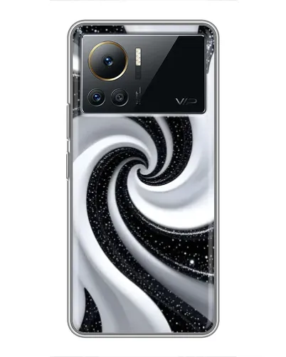 Чехол для Infinix Note 12 2023 с картинкой «Черно-белая спираль»