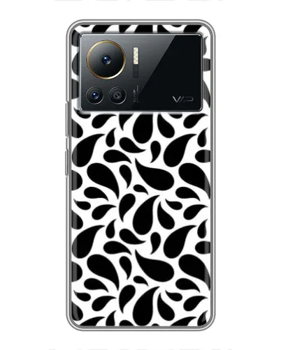 Чехол для Infinix Note 12 2023 с картинкой «Контрастные черные капли»