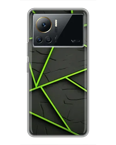 Чехол для Infinix Note 12 2023 с картинкой «Зеленые геометрические линии»