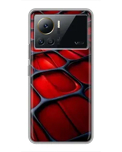 Чехол для Infinix Note 12 2023 с картинкой «Красная глянцевая сетка»