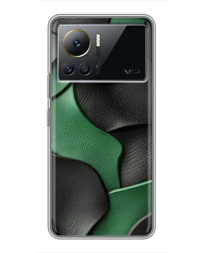 Чехол для Infinix Note 12 2023 с картинкой «Зеленые кожаные волны»