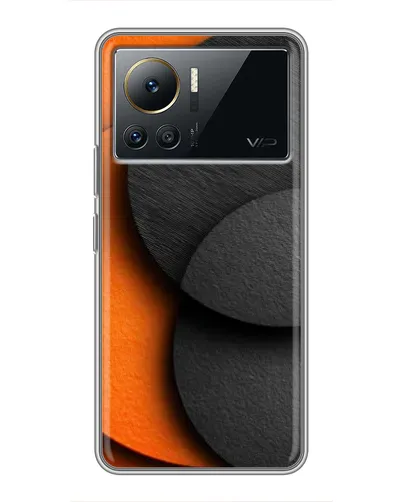 Чехол для Infinix Note 12 2023 с картинкой «Геометрия оранжевых кругов»