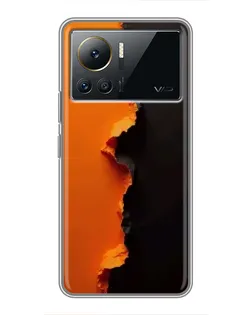 Чехол для Infinix Note 12 2023 с картинкой «Оранжевый разлом»
