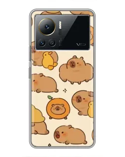 Чехол для Infinix Note 12 2023 с картинкой «Капибары с апельсинами»