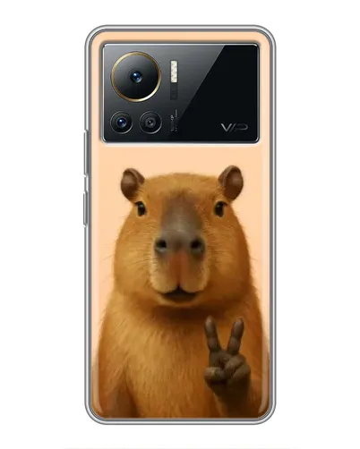 Чехол для Infinix Note 12 2023 с картинкой «Капибара виктория»