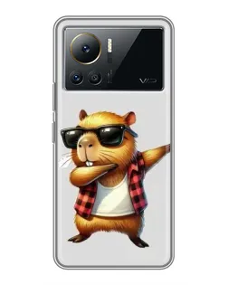 Чехол для Infinix Note 12 2023 с картинкой «Капибара рэпер даб»