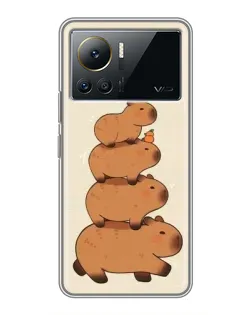 Чехол для Infinix Note 12 2023 с картинкой «Башня из капибар»