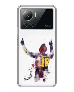 Чехол для Infinix Note 12 2023 с картинкой «Акварельный Месси Барселона»