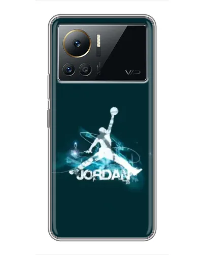 Чехол для Infinix Note 12 Pro (4G) с картинкой «Jordan Blue Fire» Чехол для Infinix Note 12 Pro (4G) с картинкой «Jordan Blue Fire»