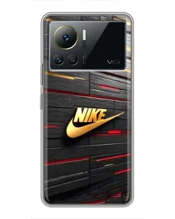 Чехол для Infinix Note 12 Pro (4G) с картинкой «Золотой Nike на металле»