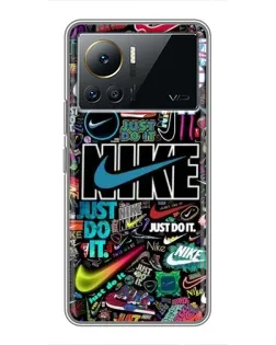 Чехол для Infinix Note 12 Pro (4G) с картинкой «Яркий коллаж Nike»