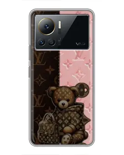 Чехол для Infinix Note 12 Pro (4G) с картинкой «Мишка в стиле LV»