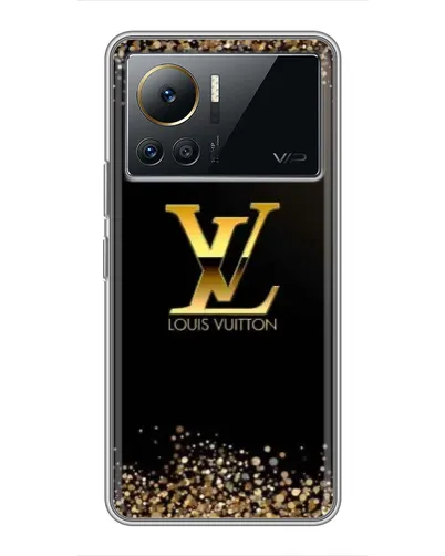Чехол для Infinix Note 12 Pro (4G) с картинкой «LV — золотые искры»