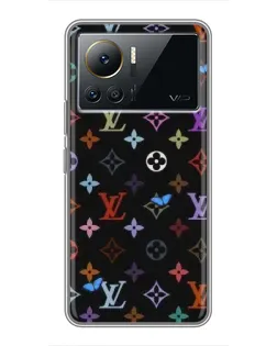 Чехол для Infinix Note 12 Pro (4G) с картинкой «Цветная монограмма LV»