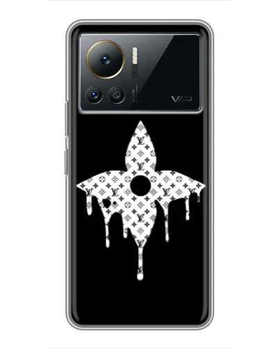 Чехол для Infinix Note 12 Pro (4G) с картинкой «Цветочная монограмма»