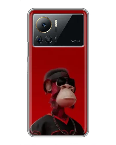 Чехол для Infinix Note 12 Pro (4G) с картинкой «Bored Ape в красном» Чехол для Infinix Note 12 Pro (4G) с картинкой «Bored Ape в красном»