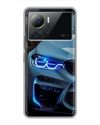 Чехол для Infinix Note 12 Pro (4G) с картинкой «Взгляд BMW с синими фарами»