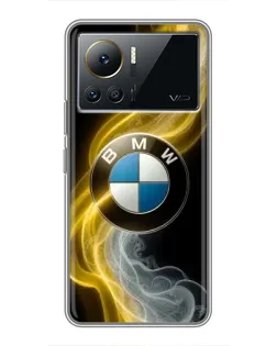 Чехол для Infinix Note 12 Pro (4G) с картинкой «Золотистый дым BMW»