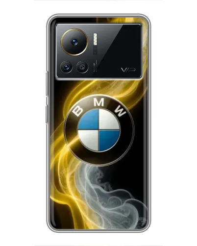 Чехол для Infinix Note 12 Pro (4G) с картинкой «Золотистый дым BMW»