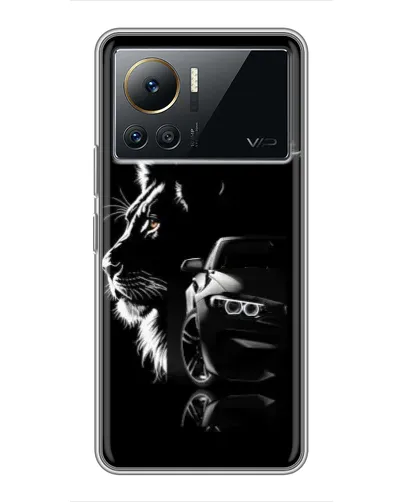 Чехол для Infinix Note 12 Pro (4G) с картинкой «BMW и лев»