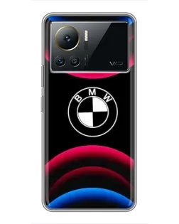 Чехол для Infinix Note 12 Pro (4G) с картинкой «Логотип BMW и неоновые дуги»