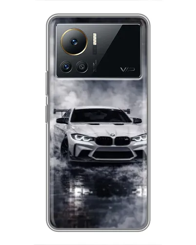 Чехол для Infinix Note 12 Pro (4G) с картинкой «BMW сквозь туман»