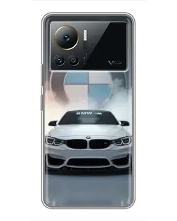 Чехол для Infinix Note 12 Pro (4G) с картинкой «BMW в белом дыму»