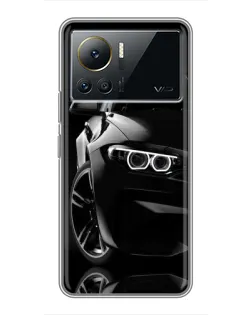Чехол для Infinix Note 12 Pro (4G) с картинкой «Черная BMW — профиль»