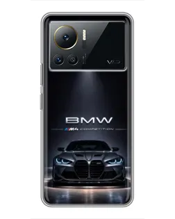 Чехол для Infinix Note 12 Pro (4G) с картинкой «BMW сквозь ночной город»