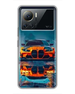 Чехол для Infinix Note 12 Pro (4G) с картинкой «BMW — золотая эмблема»